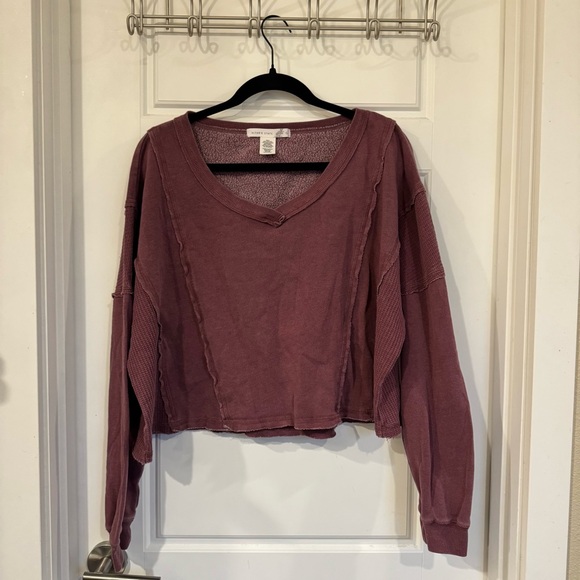 Altar’d State Long Sleeve Crop Sweater - Picture 1 of 4